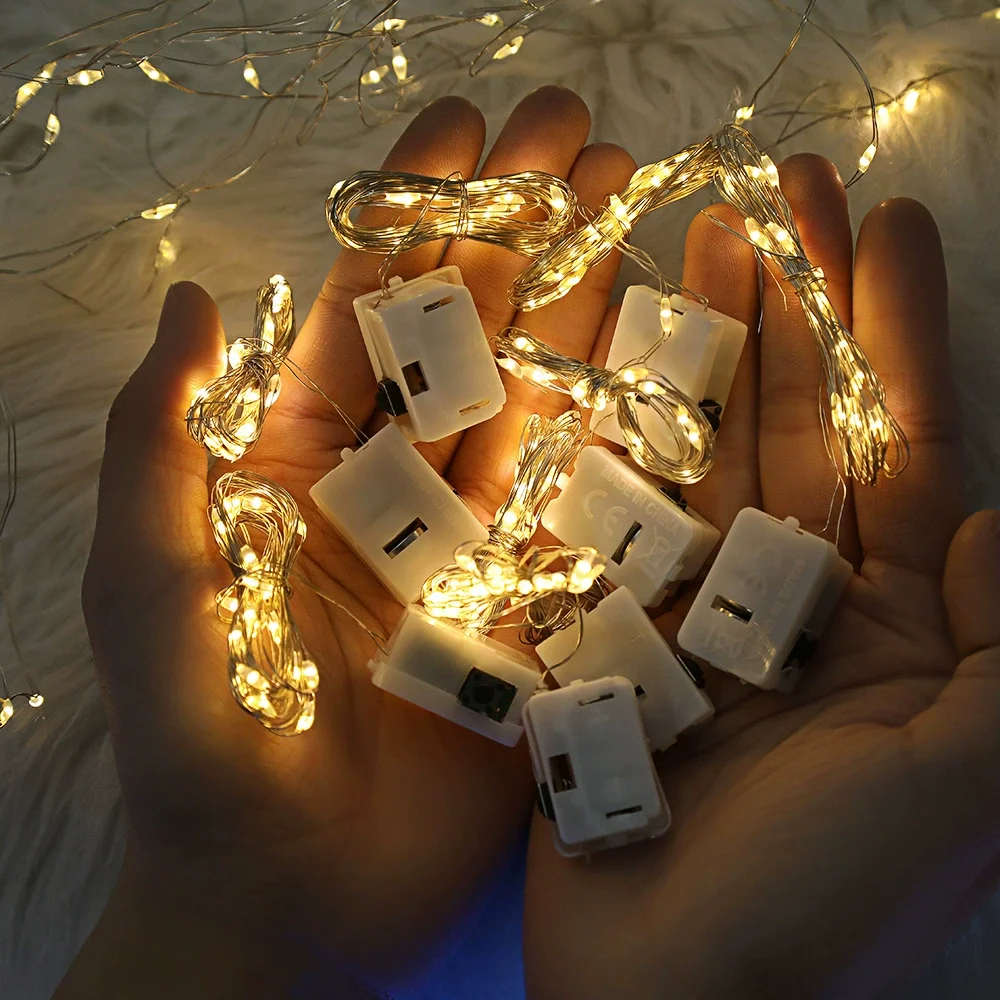 10/5Pcs LED 요정 조명 3 모드 배터리 전원 갈 랜드 빛 홈 침실 정원 생일 웨딩 파티 부활절 장식