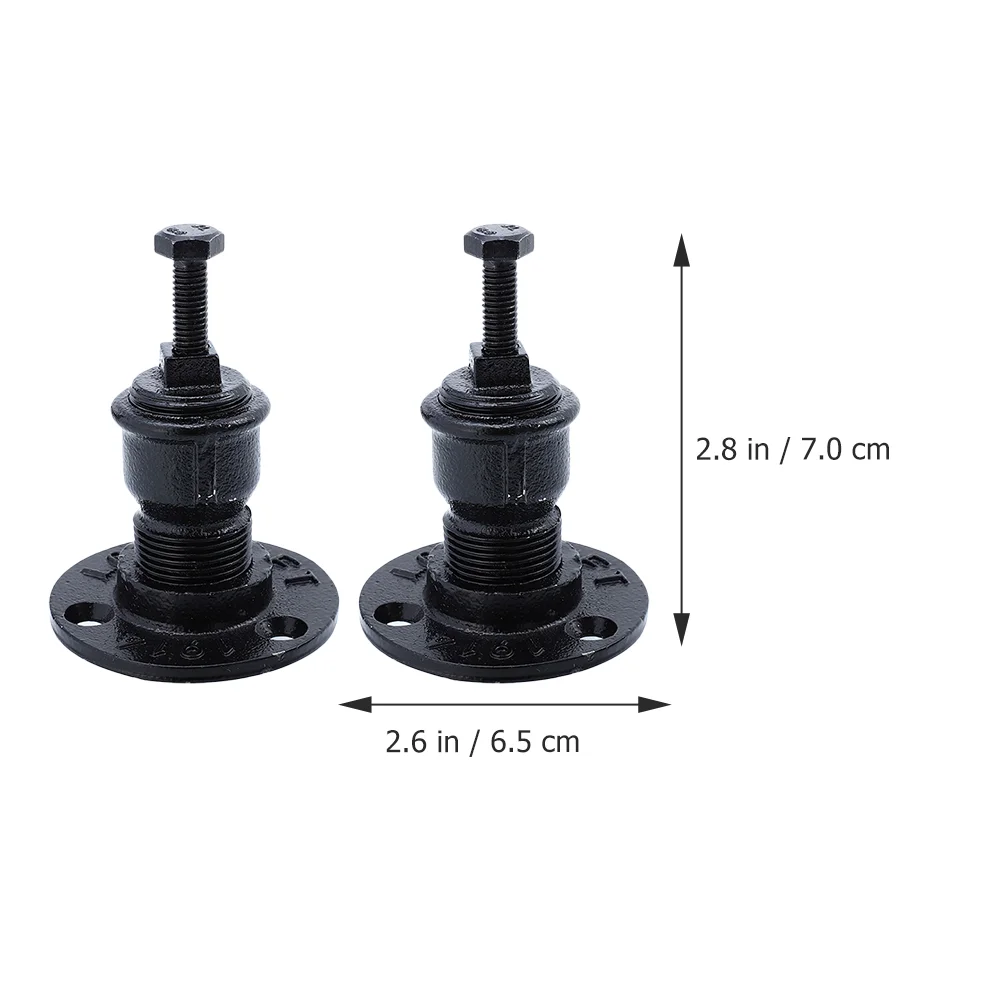 2 Pcs Handrail Bracket Sturdy Iron Railing Brackets For Handrail Support Construction Tools Ladder Scaffolding Parts