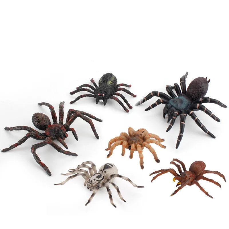 จําลองสัตว์ 10 ซม.ขนาดใหญ่แมงมุมปลอม Tarantula แมงมุมสีดําสนุกฮาโลวีน Prank สยองขวัญ Props เด็กของเล่นแปลกใหม่