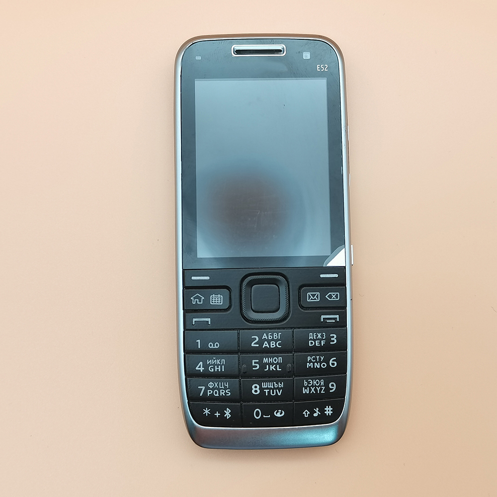 Original Unlocked E52 3MP WIFI Bluetooth FM radio Mobile Phone Russian Arabic Hebrew Keyboard Made in Finland
