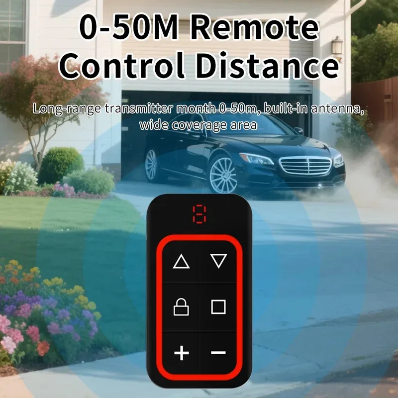 Control remoto Universal para puerta de garaje, duplicador de llaves clon, controlador de puerta de garaje multifrecuencia, 8 canales, 300-915Mhz, 433Mhz