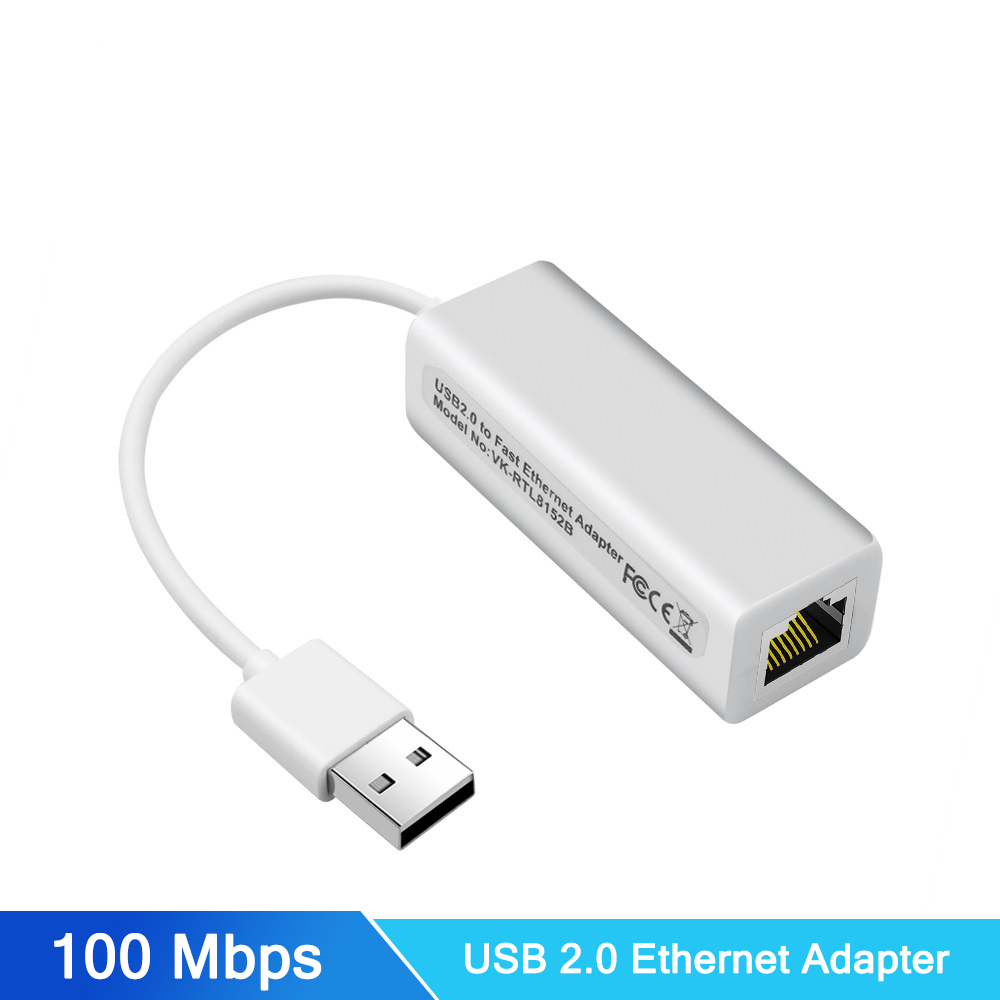 Adaptador USB Ethernet tarjeta de red USB 2,0 a RJ45 100Mbps LAN Cable de Internet para ordenador portátil MacBook Win 98SE ME 2000 XP Vista 7