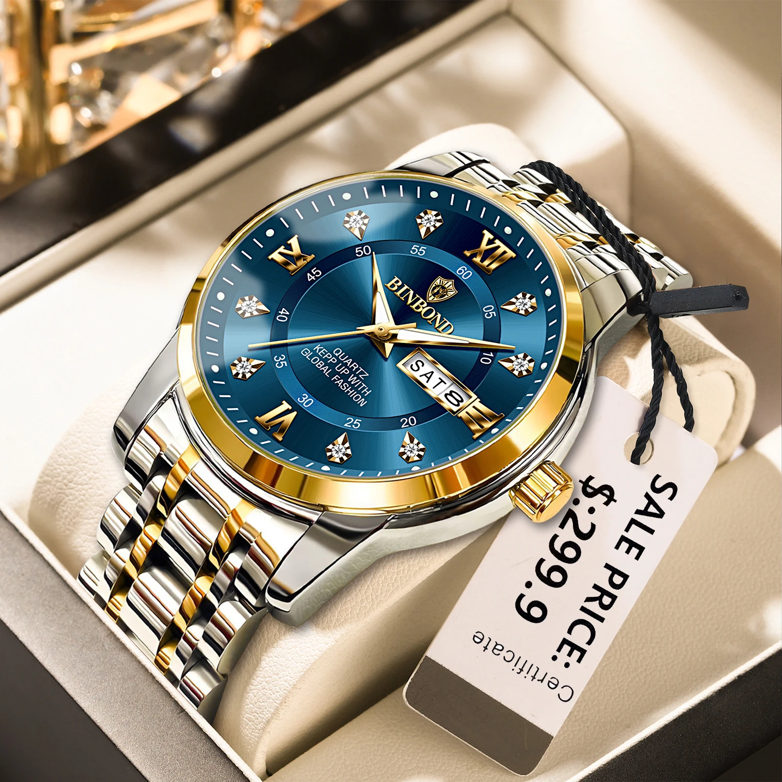2024 Nieuwe Mannen Horloge Business Man Luxe Horloge Automatische Horloges Heren Lichtgevende Waterdichte Mode Quartz Horloges Montre Homme