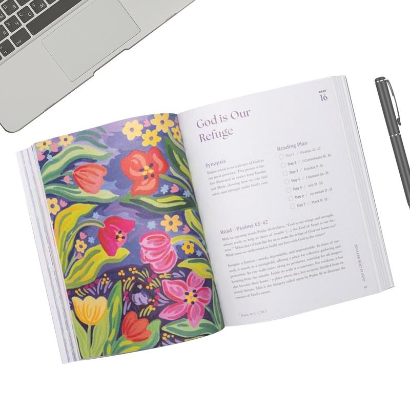 คู่มือการศึกษาพระคัมภีร์ปีที่สวยงามในพระคัมภีร์ผู้หญิง คู่มือการศึกษาพระคัมภีร์ 52 สัปดาห์ การศึกษาพระคัมภีร์สําหรับผู้หญิง 52 สัปดาห์ วารสารคริสเตียน แนะนําการอ่าน