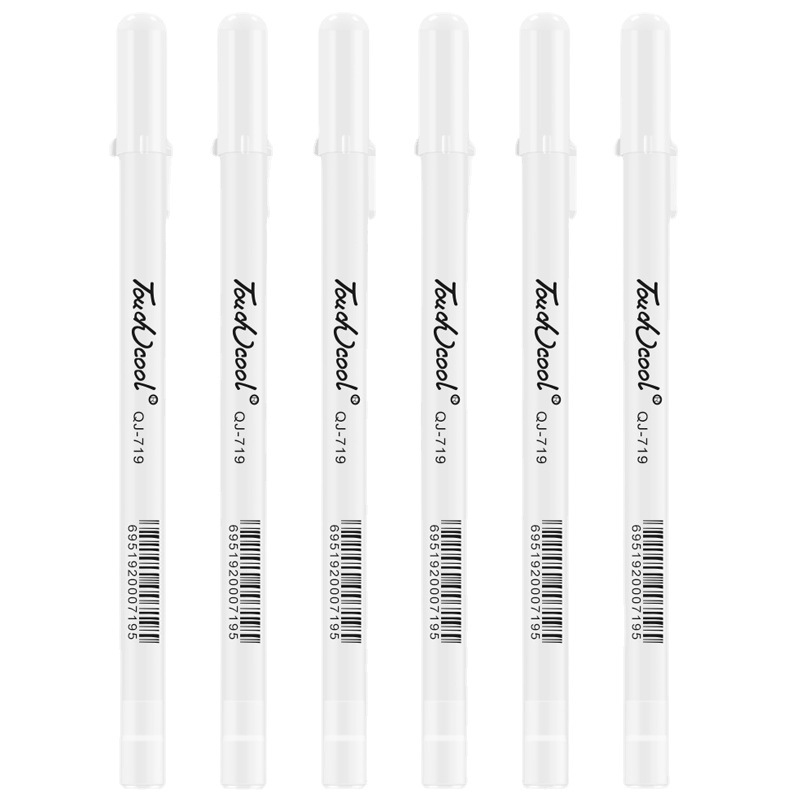 5 sztuk biały zestaw markerów Manga 0.8mm stały atrament księga gości pióro do opon wodoodporne przybory szkolne artykuły papiernicze pędzelek artystyczny