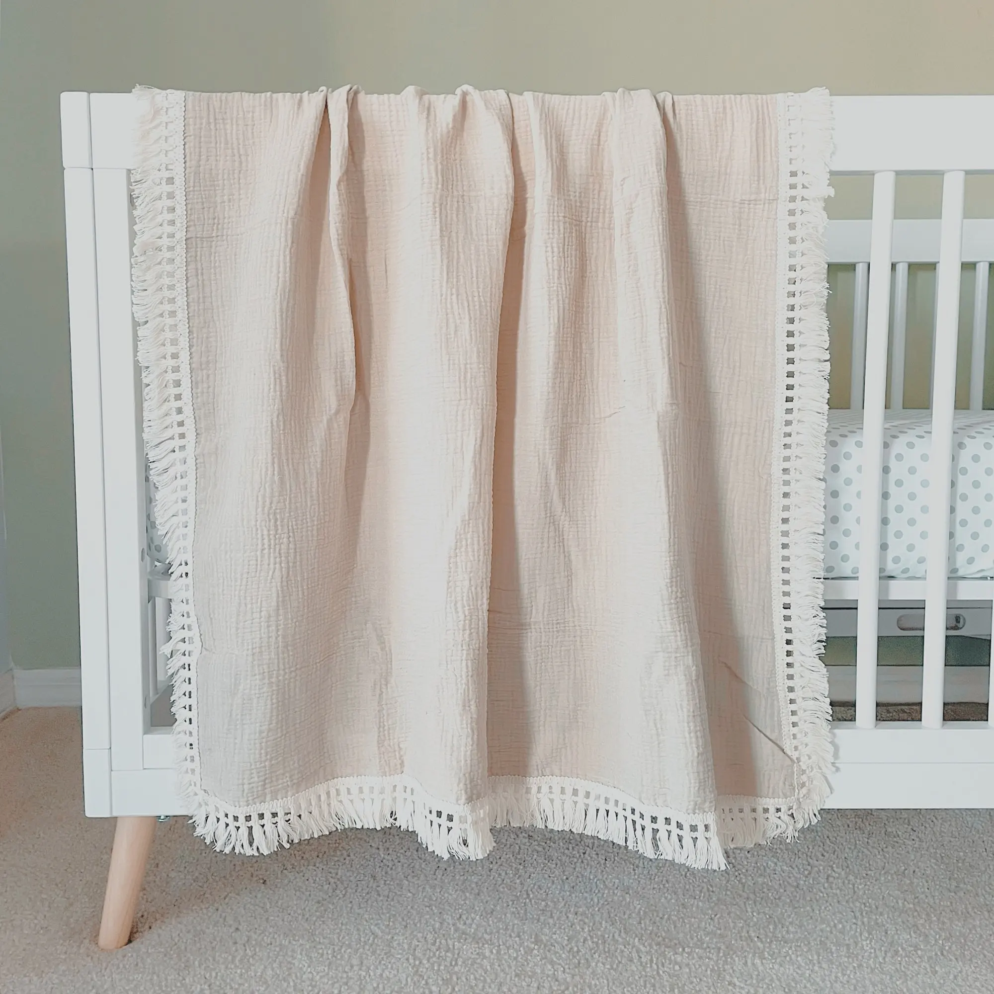 ผ้าฝ้าย Muslin Swaddle ผ้าห่มสําหรับทารกแรกเกิดพู่รับผ้าห่ม New Born Swaddle Wrap ทารก Sleeping ผ้านวมเตียง
