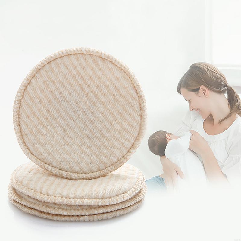 4 Stück wiederverwendbare Stilleinlagen, waschbar, weich, saugfähig, für Babys, Stillen, Baumwolle, für schwangere Frauen