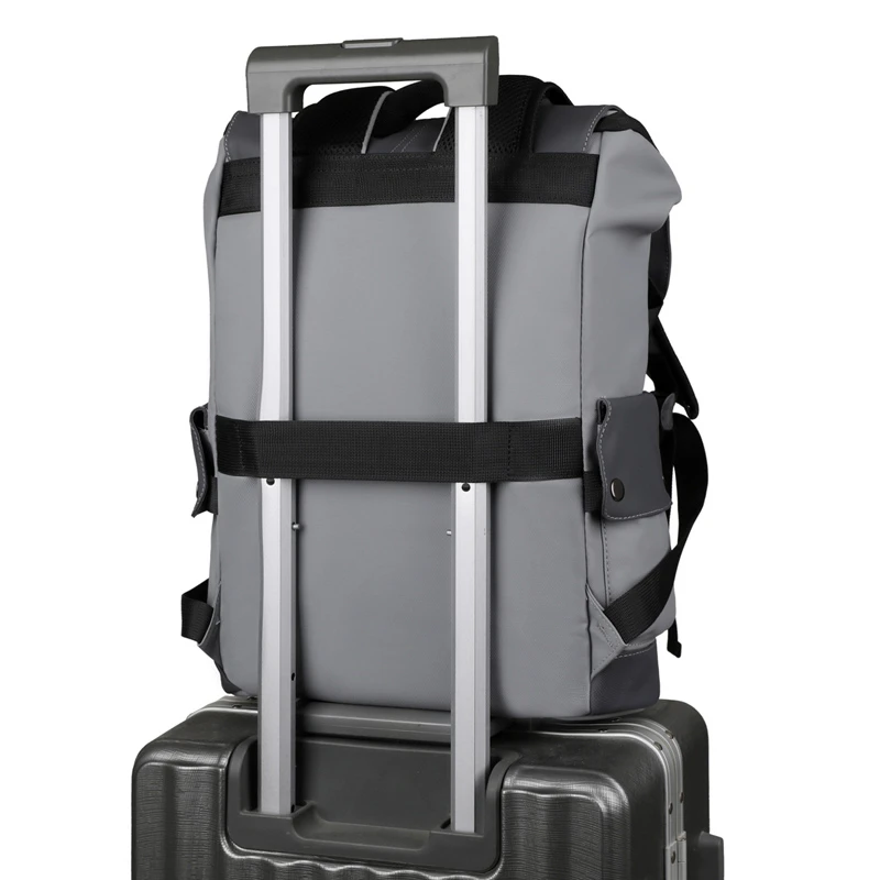 New Men's and Women's Backpacks Fashion Business Commuter Computer Bag Multi Functional Foldable Pull Up Travel Backpack
