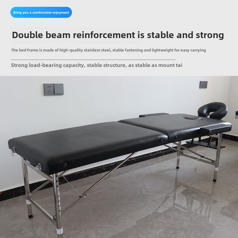 Draagbaar multifunctioneel massagebed Opvouwbaar schoonheidsmassage Push-back bed Inspectie Gezondheidsonderzoekbed