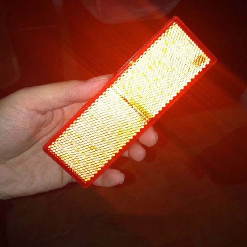 Safurance バイク トラック トレーラー 車 プラスチック反射リフレクター プラスチック反射リフレクター 夜間安全警告ステッカー テープ