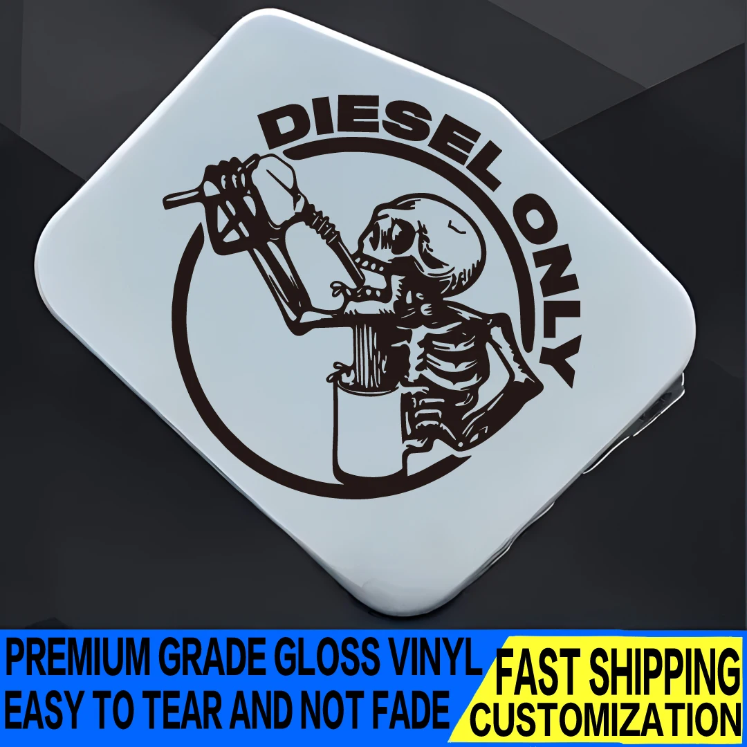 Camioneta 4X4 camión todoterreno calavera pegatinas de tapa de gasolina, pegatinas decorativas para coche personalización personalizada al por mayor