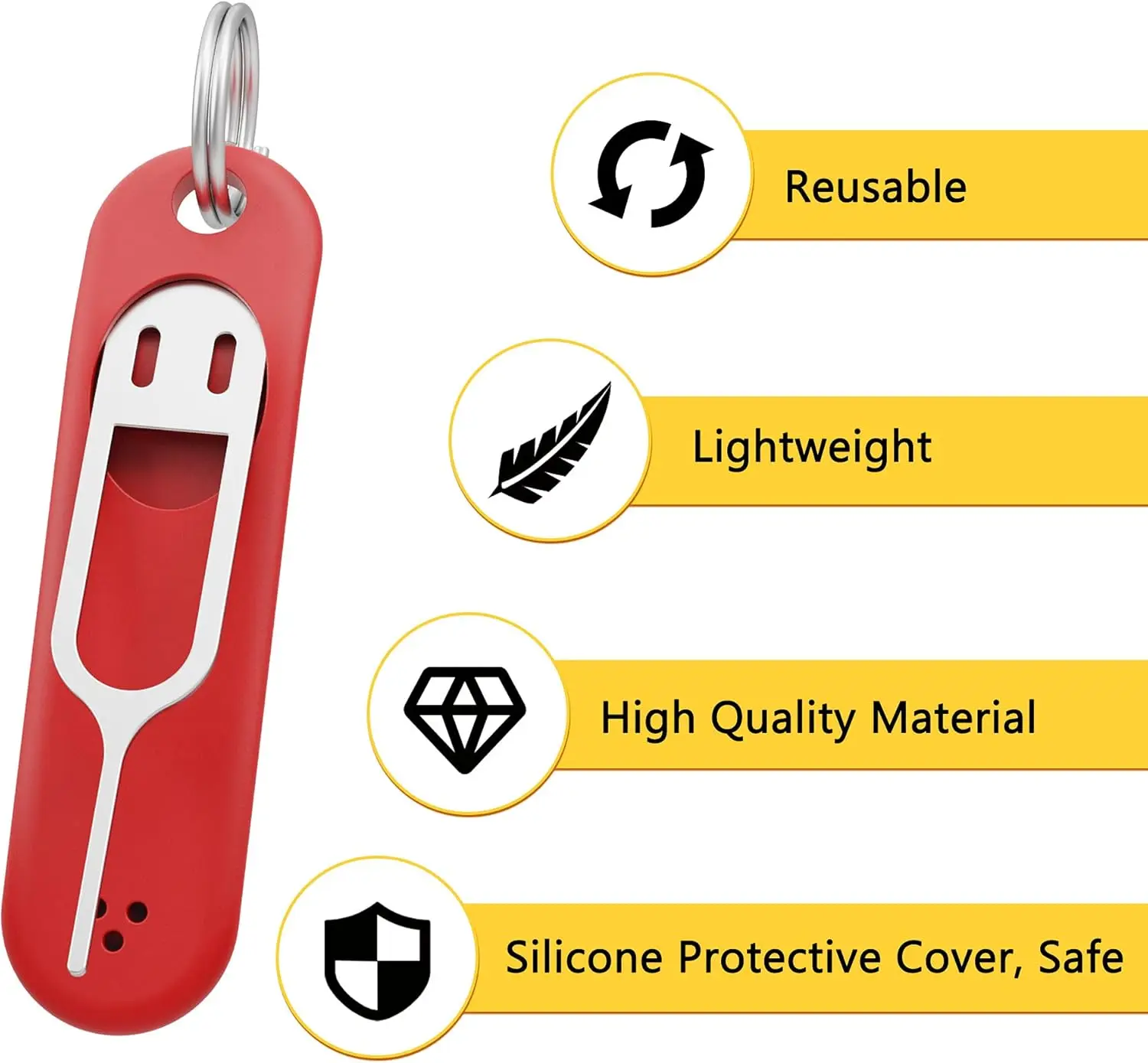 SIM Card Removal Tool with Case Sim Card Tray Opening Tool Eject Pins Needle Opener Ejector for iPhone 16 15 IPad Samsung Xiaomi