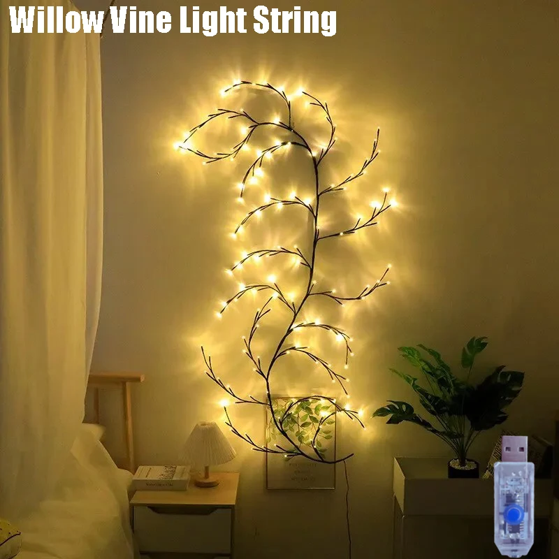 Willow Vine Light String LED String Licht USB Plug-in wasserdichte Dekor Beleuchtung 8 Licht modi Lampe für Urlaub Dekorationen