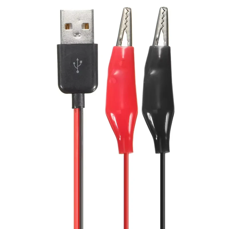 金属ワニ口クリップワニ電気クランププローブテスト用ワニテストクリップ USB アダプタマルチメータ車ホーム