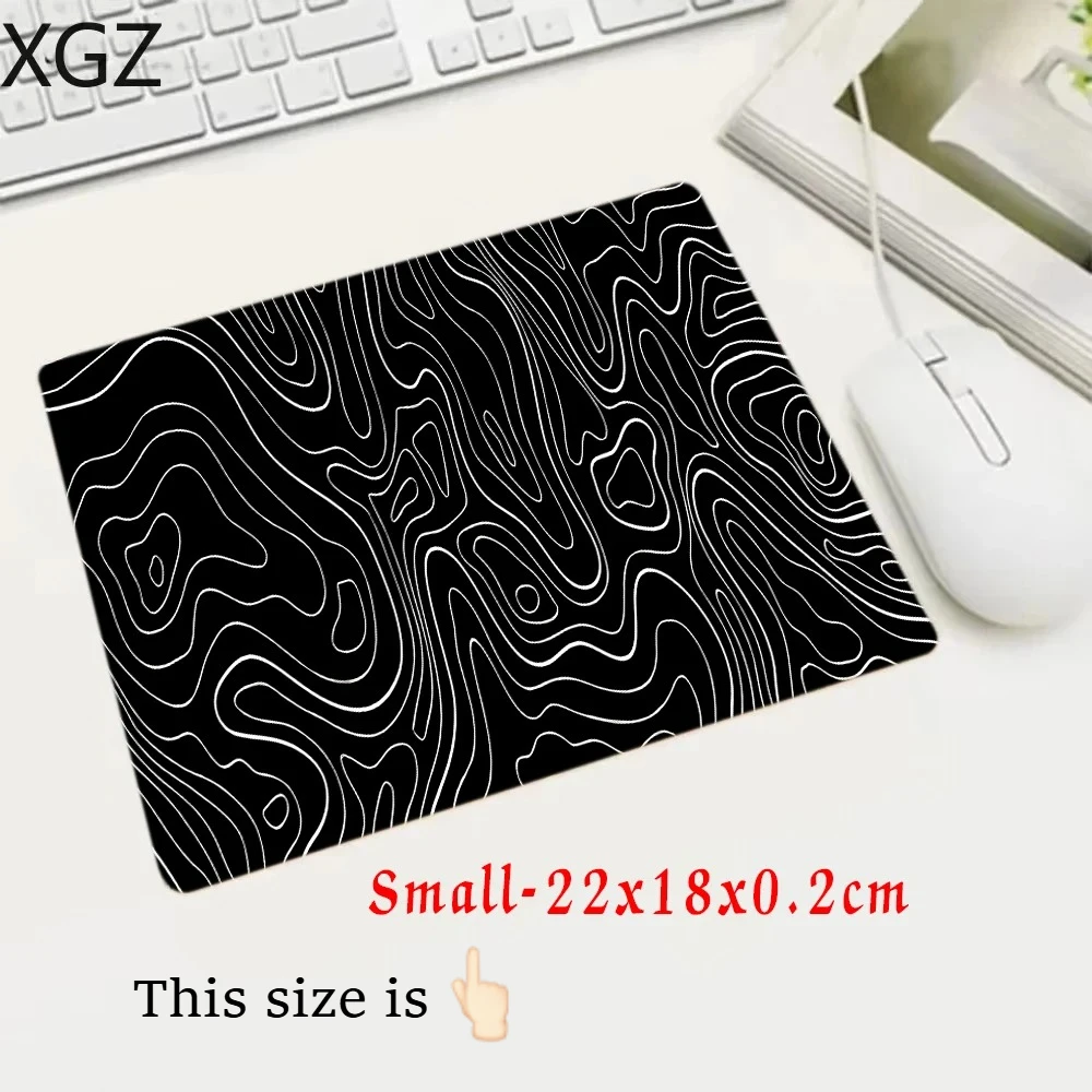 1 piece black and white gaming mouse pad large keyboard desk mat 31.5 x 11.8 inches terrain map suitable for office home use