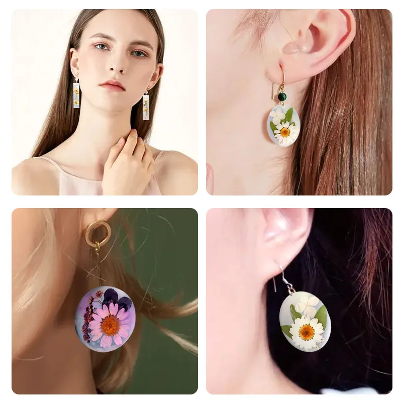 기하학 귀걸이 펜던트 실리콘 몰드, 에폭시 송진 DIY 귀걸이 키체인 목걸이 참, 송진 실리콘 몰드 쥬얼리 제작