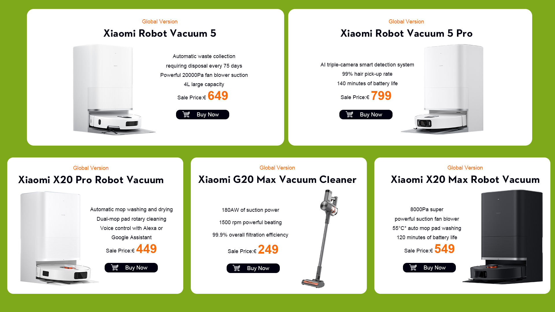 Global Version Xiaomi Robot Vacuum X20 Max Voice Control Automatic Dust Collection Whole House Scan Hair Liquid Cleaning