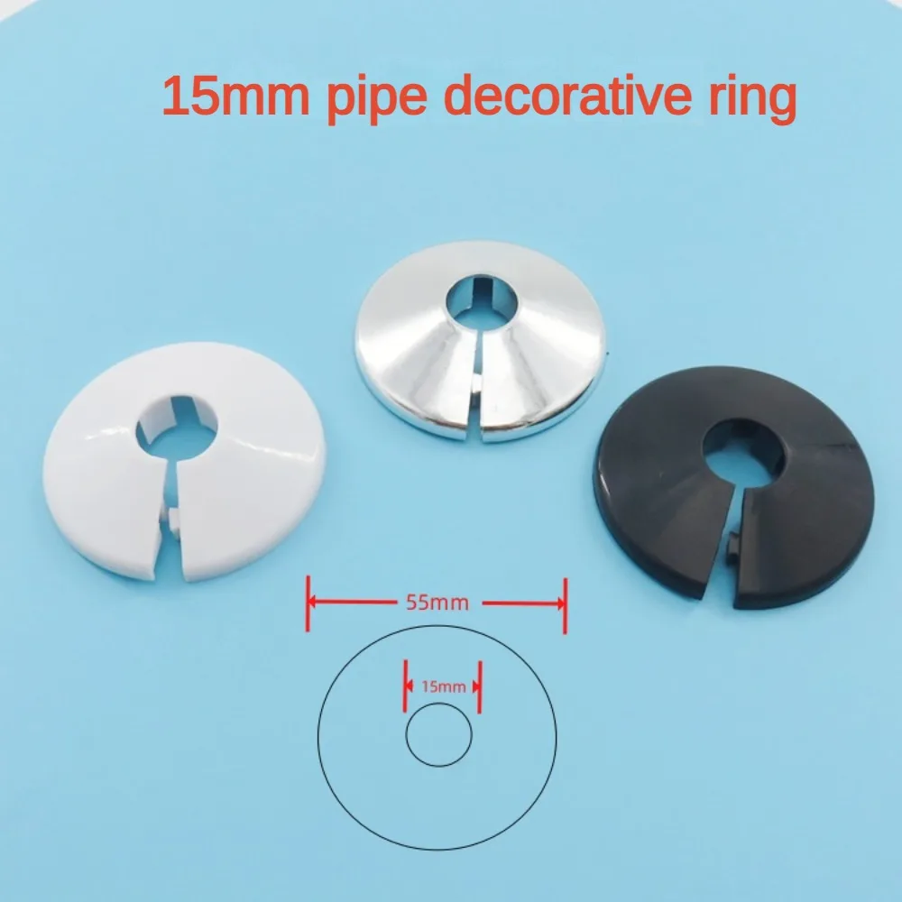 Cubierta de tubo de radiador de 4 piezas y 15mm, cubierta decorativa de suelo, cubierta de tubería de agua para conducto de pared, accesorios de grifo