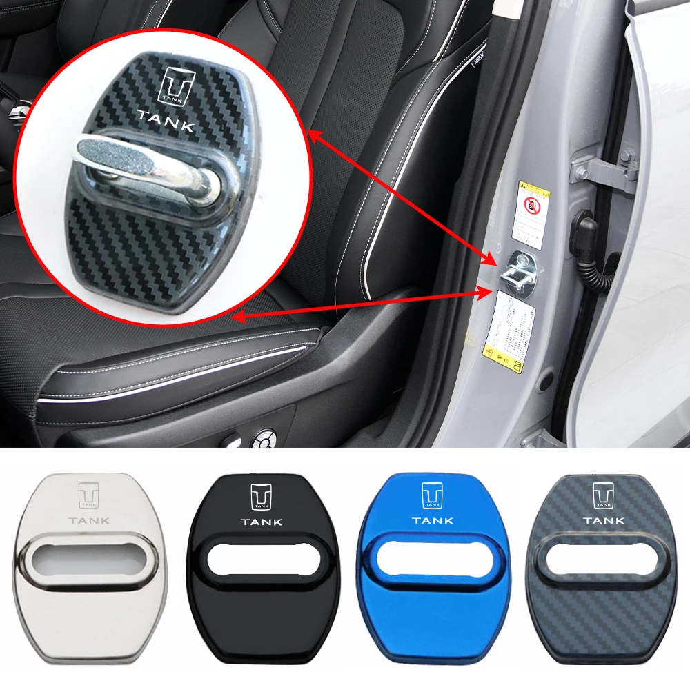 Cubierta de cerradura de puerta de coche, funda de emblemas para Great Wall GWM Tank 300 City 300 Border 400 500 PHEV 700 800, accesorios de estilo de coche