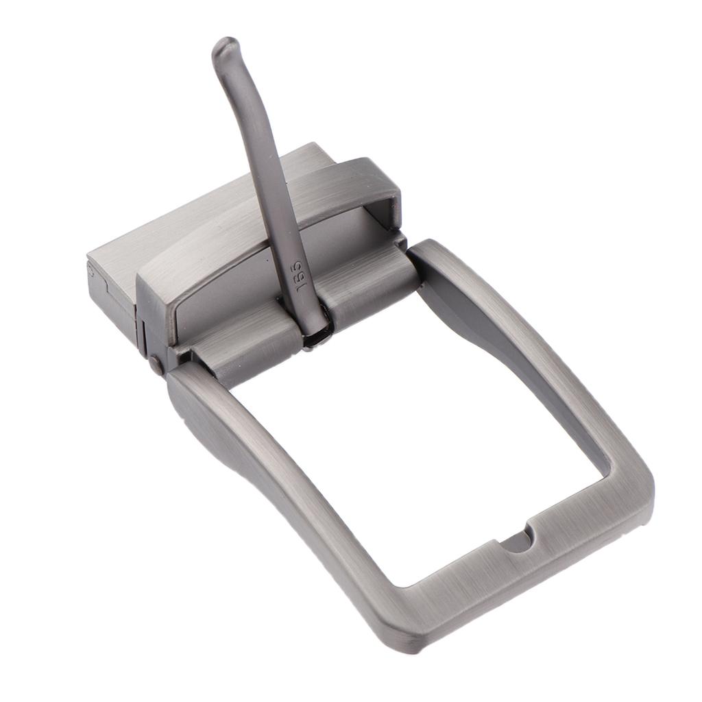 Fivela de cinto de pino único Fivela reversível de prata antiga para cinto de 1,34 polegadas