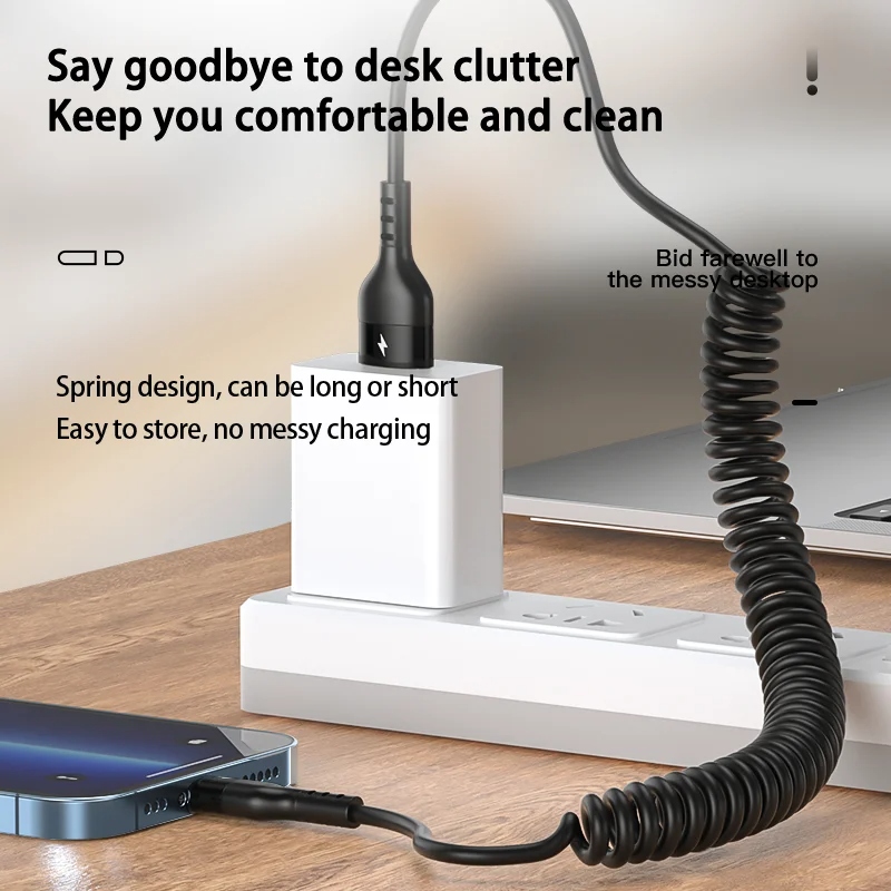 66 ワット USB タイプ C 自動車電話充電ケーブル iPhone Xiaomi 14 サムスン S24 S23 超 Huawei 社 Google 高速充電ケーブルアクセサリー