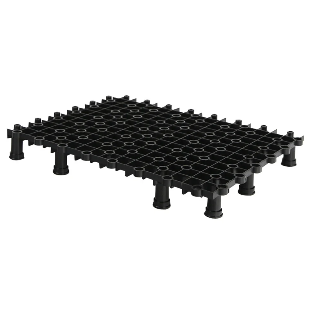 2 Buah Pelat Filter Dasar Akuarium PVC Hitam 8 Lubang Datar Halus Untuk Lapisan Drainase Akuarium Aksesoris Kolam Filter