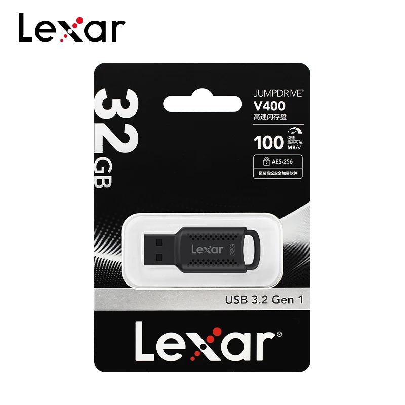 USB 3.0 Lexar V400 USB-накопитель 32 ГБ 64 ГБ 128 ГБ Высокоскоростной 100 МБ/с JumpDrive Pendrive Mini U-диск Pen Drive USB-накопитель