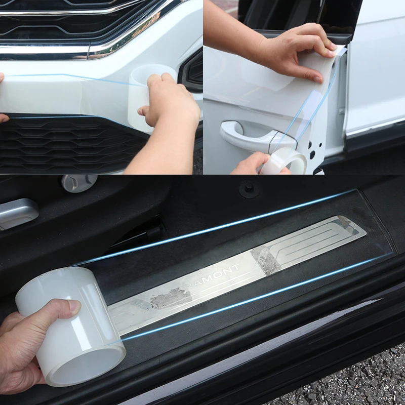 Cửa Xe Ô Tô Bảo Vệ Miếng Dán Chống Trầy Xước Trong Suốt Nano Băng Tự Động Thân Cây Xà Scuff Bảo Vệ Mép Cửa Bảo Vệ