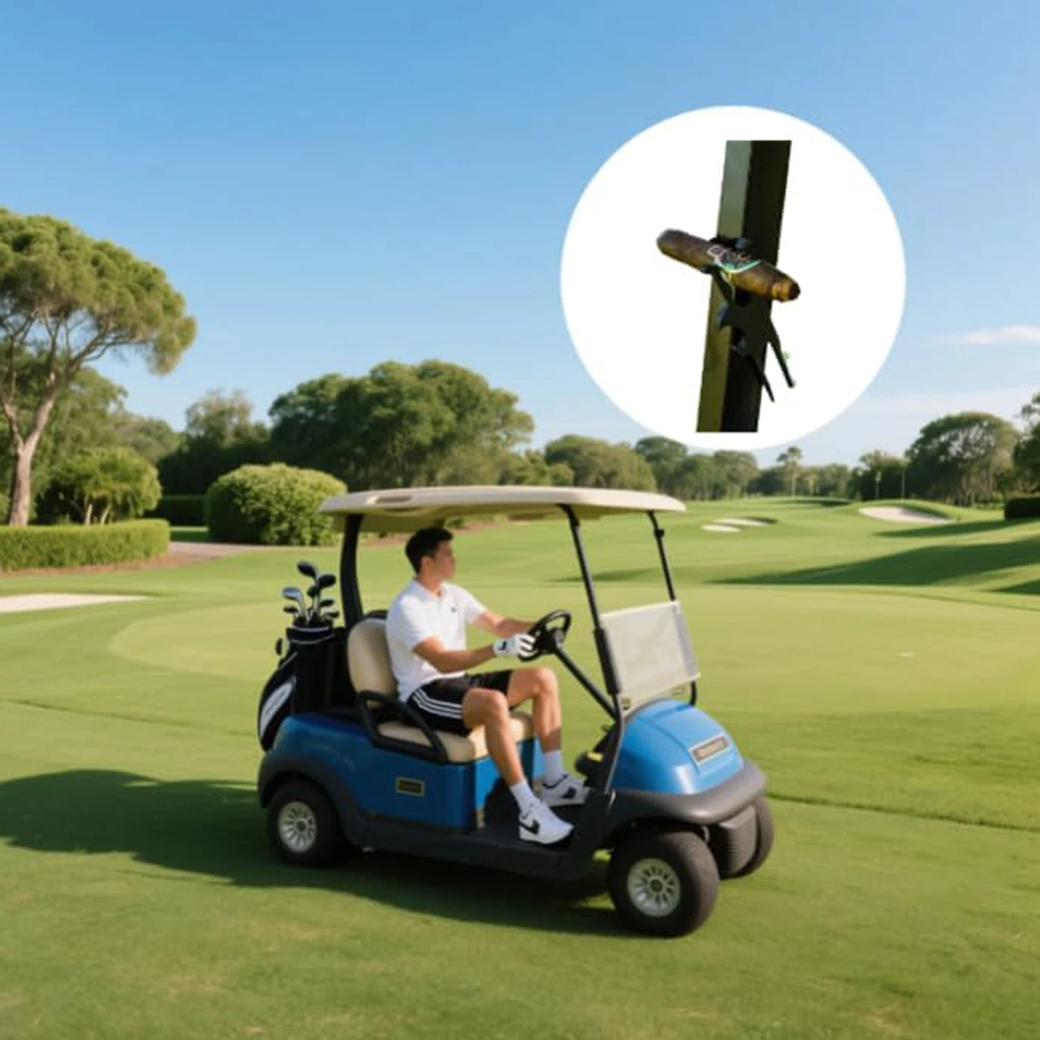 1 ピース/2 ピースゴルフマルチツールユニバーサルシガークリップビールとディボットツール磁気ゴルフカートシガーホルダークリップゴルフカートアクセサリー