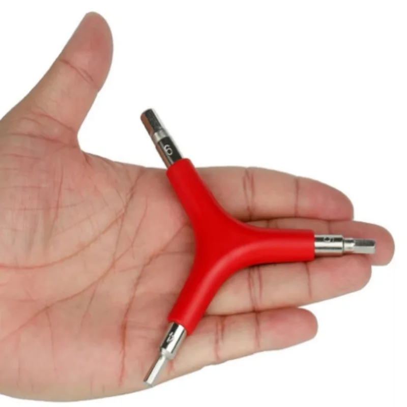 Chave portátil combinada para reparo de bicicleta, ferramenta hexagonal externa de três pontas, chave de soquete em y, ferramenta para mountain bike