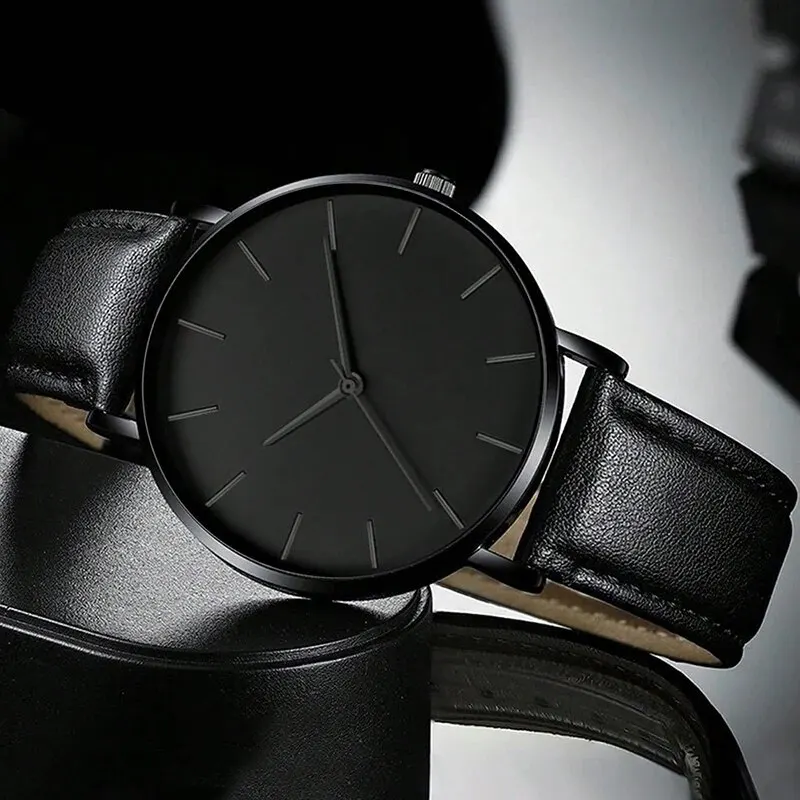 Conjunto de 5 uds. De relojes deportivos a la moda para hombre, reloj de pulsera de cuarzo de negocios, pulsera de cuero de lujo, reloj informal para hombre