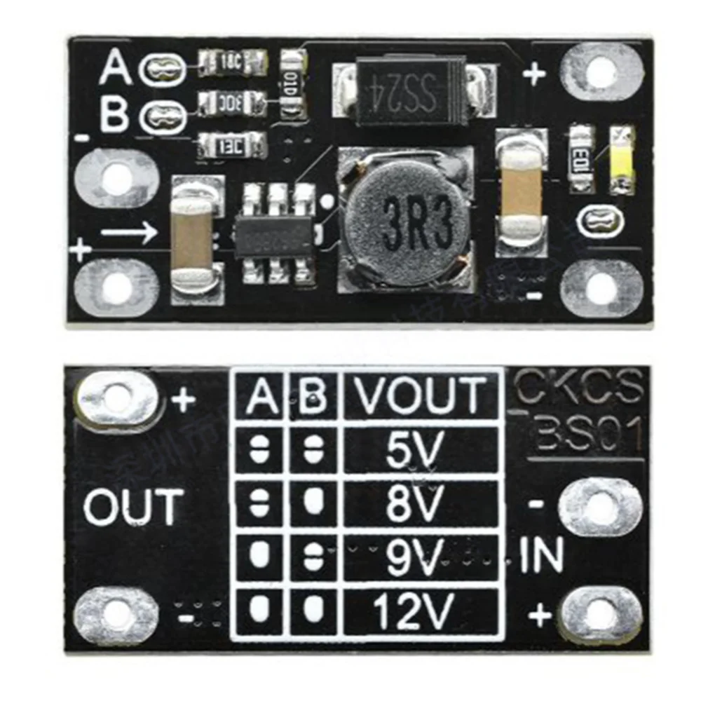 Bộ 5 Mới Nhất Mini Đa Chức Năng Tăng Cường Mô Đun Bước Lên Bảng 5V/8V/9V/12V 1.5A Đèn LED Chỉ Thị Diy Điện Tử Điện Áp Mô Đun