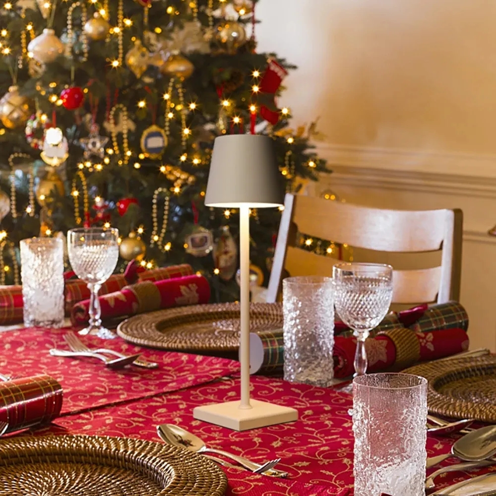 Lámpara de escritorio de aleación de aluminio USB de 5200mAh, luces LED de mesa recargables para Bar, sala de estar, lectura, libro, lámpara inalámbrica