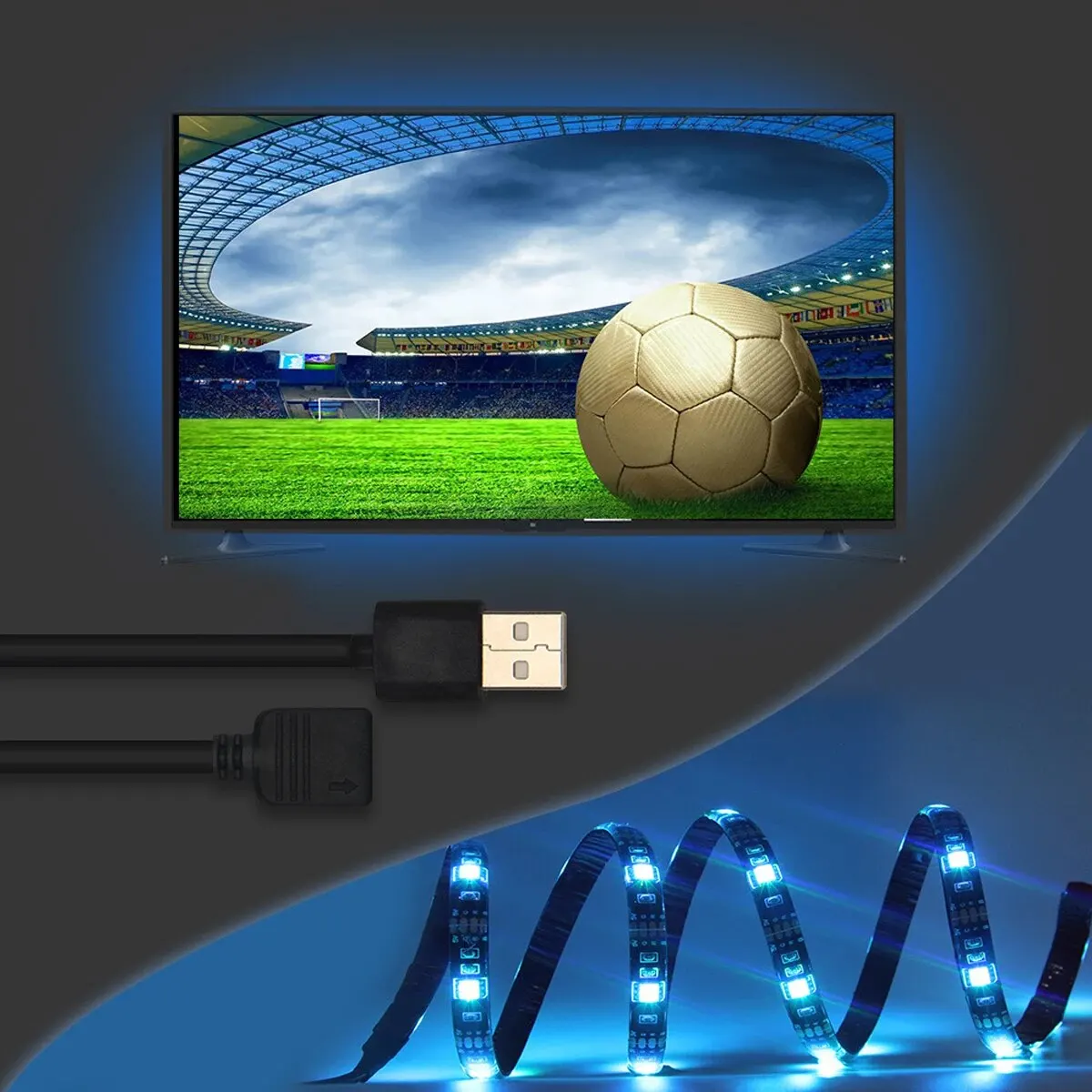 3M 2835RGB Background Atmosphere Colorful Lighting Strips Color 5v Light TV Bedside Bar Atmosphere Light Led Tape