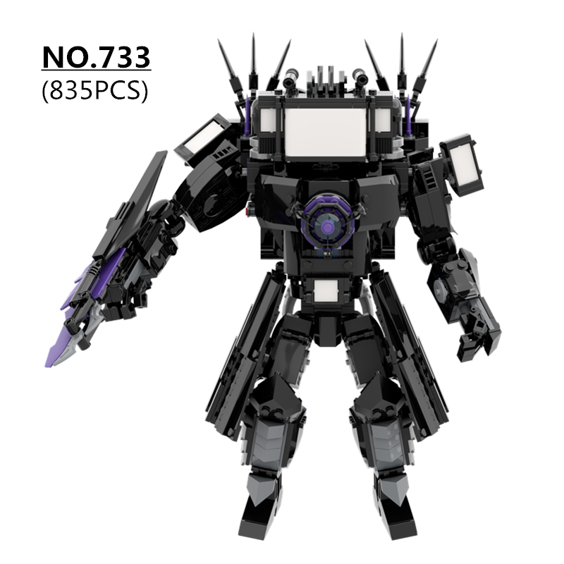 835 ピース/セット Skibidi トイレジャイアントバージョンアップグレードタイタンテレビマンビルディングブロック DIY 組み立てレンガのおもちゃ男の子のためのクリスマスギフト