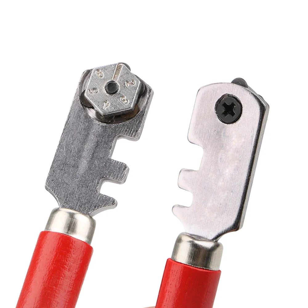 1個入り プロ仕様 ガラス タイルカッター 窓 クラフト 木製ハンドル 130mm ハンドツール ダイヤモンドチップ ポータブル ガラスカッターツール