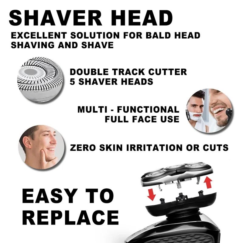 Original for Remington 5D RX5/XR7000/XR1500 Head Blade Smart Razor Accessories Men Multi Function Washable Rotary Barber Shaver