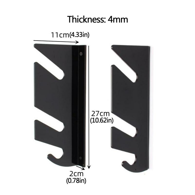 1 Pair Acrylic Skateboard Mount With Storage Hook Two Layers Of Skateboard Hanger For Deck Skateboard Wall Mount