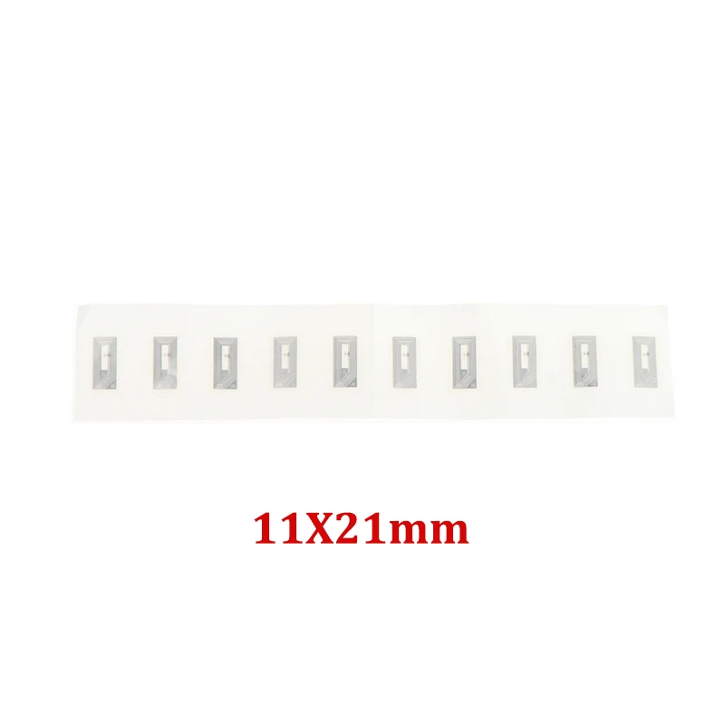 10 Stück NFC-Chip Ntag213 Aufkleber Wet Inlay 11 x 21 mm 13,56 MHz RFID-Etikett Tag 213 Anti-Fälschung elektronisch