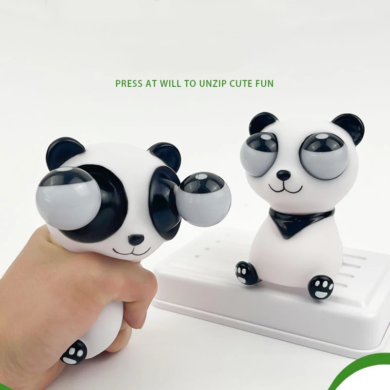 Creative Funny Eyeball Burst Squeeze ของเล่นสีเขียว Caterpillar Pinch ของเล่นเด็กผู้ใหญ่ความเครียดบรรเทา Fidget ของเล่นตุ๊กตาแพนด้าของเล่น
