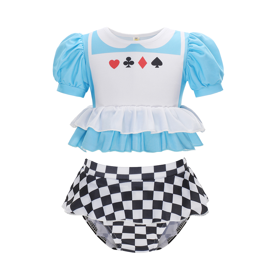 Costume da bagno per bambina e costume da bagno da spiaggia per bambini, collezione Princess, costume da bagno 2 pezzi