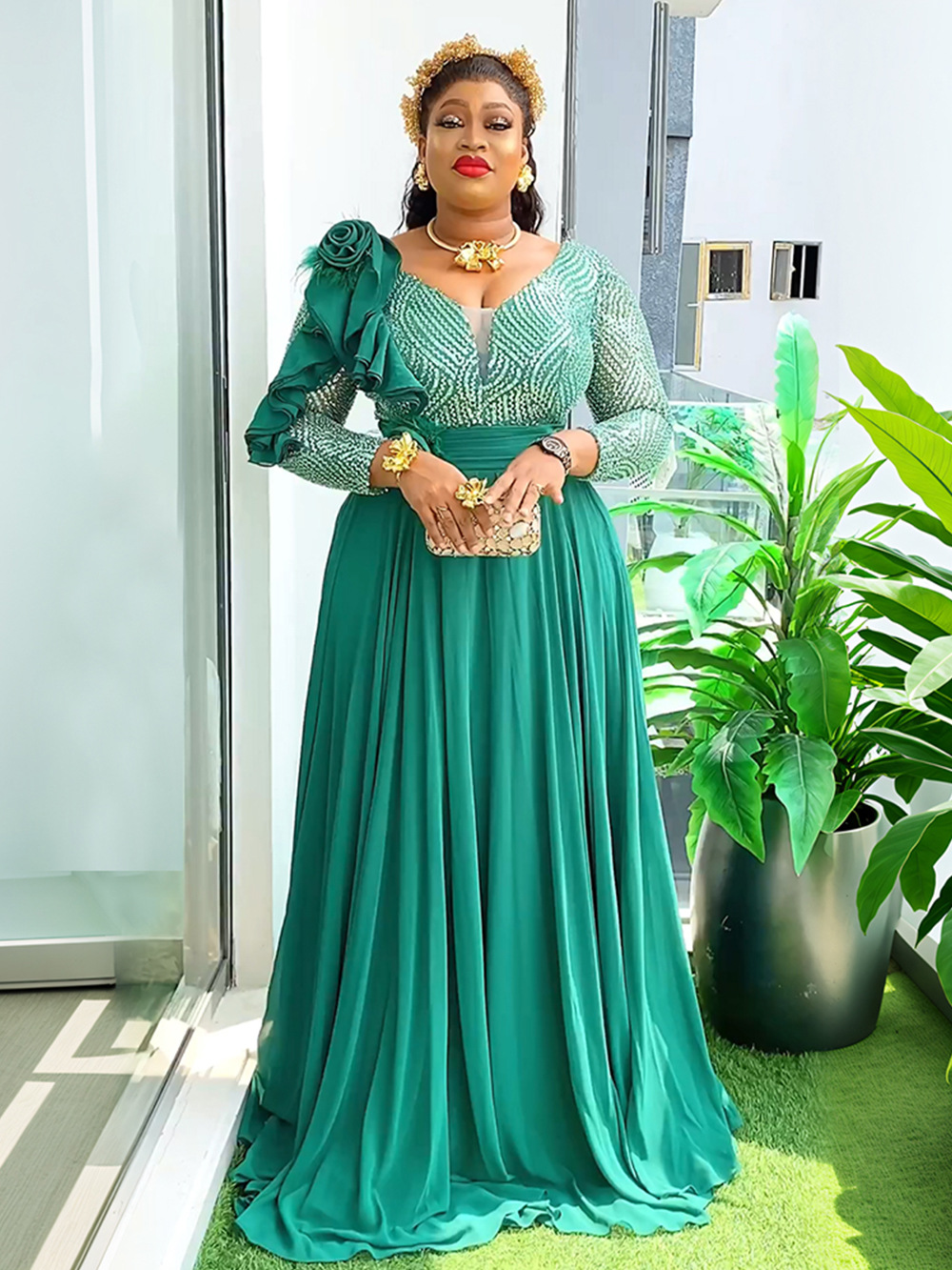 Plus rozmiar afrykańskie suknie ślubne dla kobiet 2025 Dashiki Ankara suknia wieczorowa elegancki strój świąteczny szata ubrania z Afryki