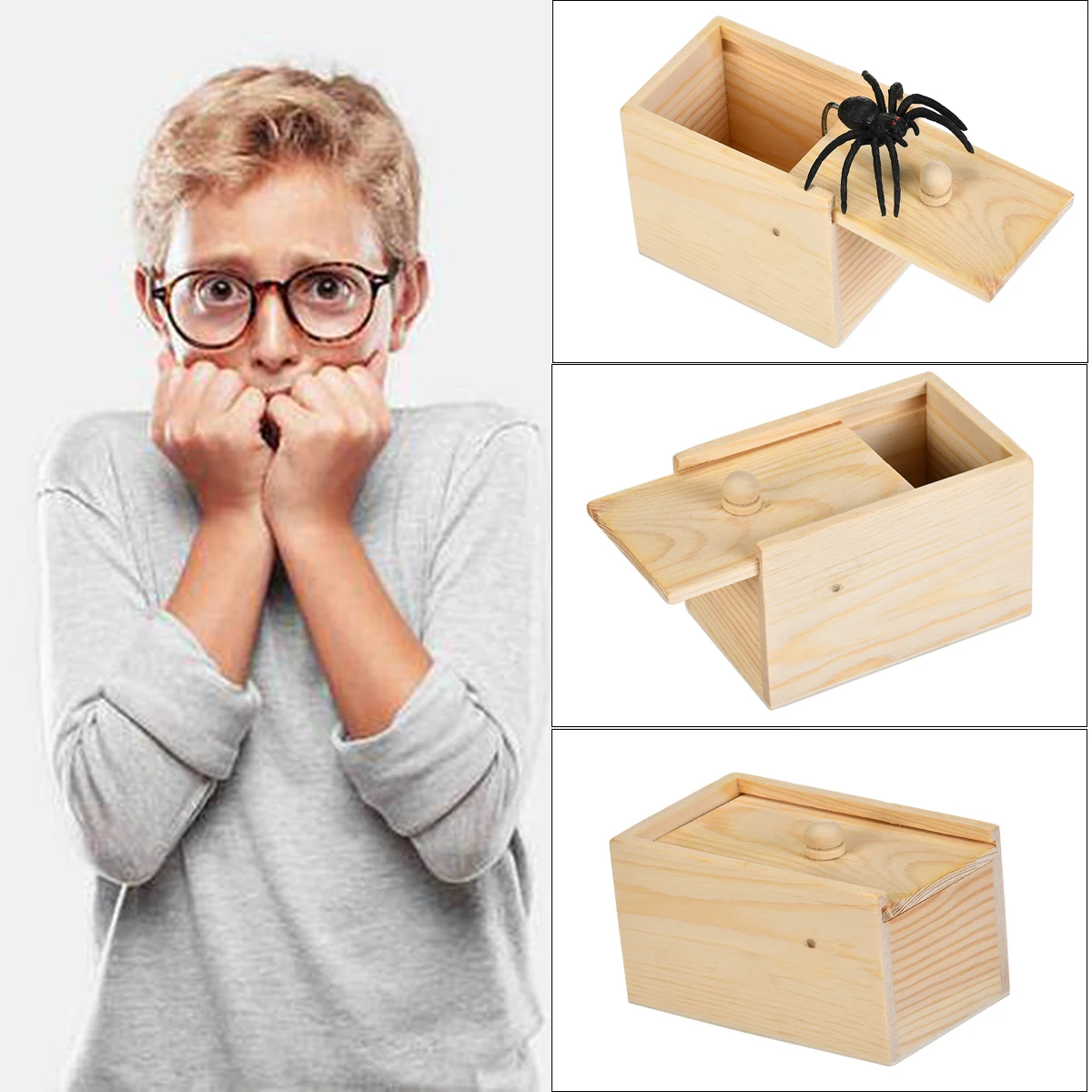 Funny Scare Wooden Box Prank Hidden In Interesting Trick Joke Props For Surprising