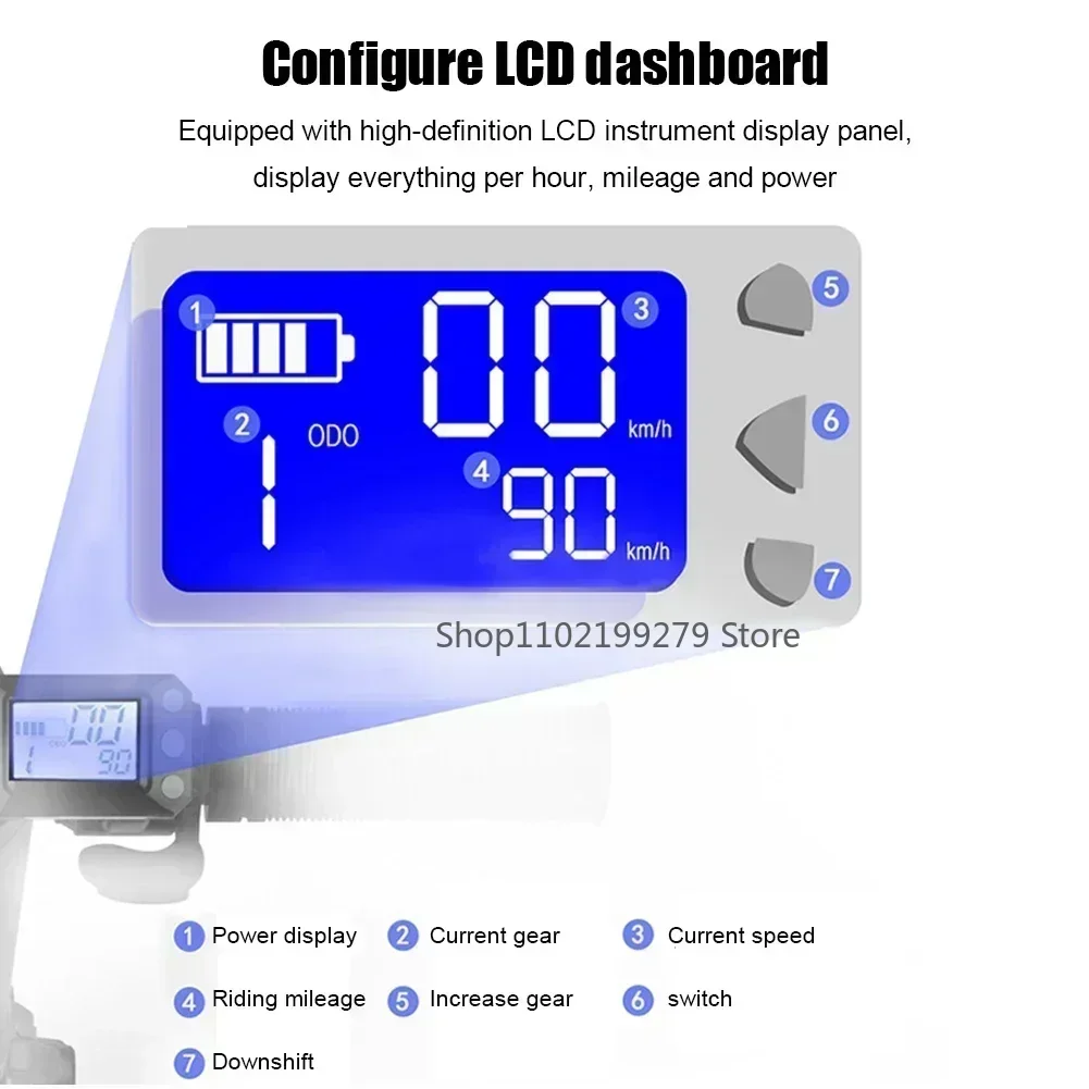 350w Klapp Roller Controller Zubehör 24V 36V Carbon Faser Roller Controller LCD Display Brems Beschleuniger Drossel set