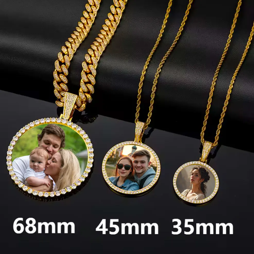Aangepaste foto ketting mannen vrouwen gepersonaliseerde sieraden aangepaste elke foto hanger moeders of minnaar cadeau