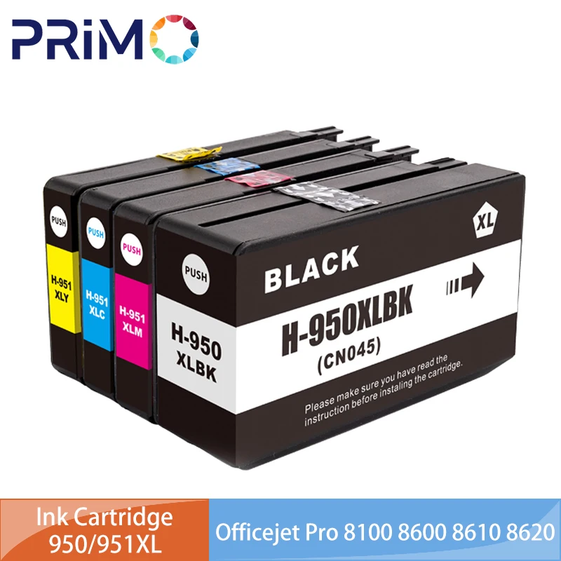 Cartucho de tinta 950XL 951XL 950 951 XL para HP950 para HP Officejet Pro 8100 8600 8610 8615 8620 8630 8640 8625 8660 8680 251dw 276d