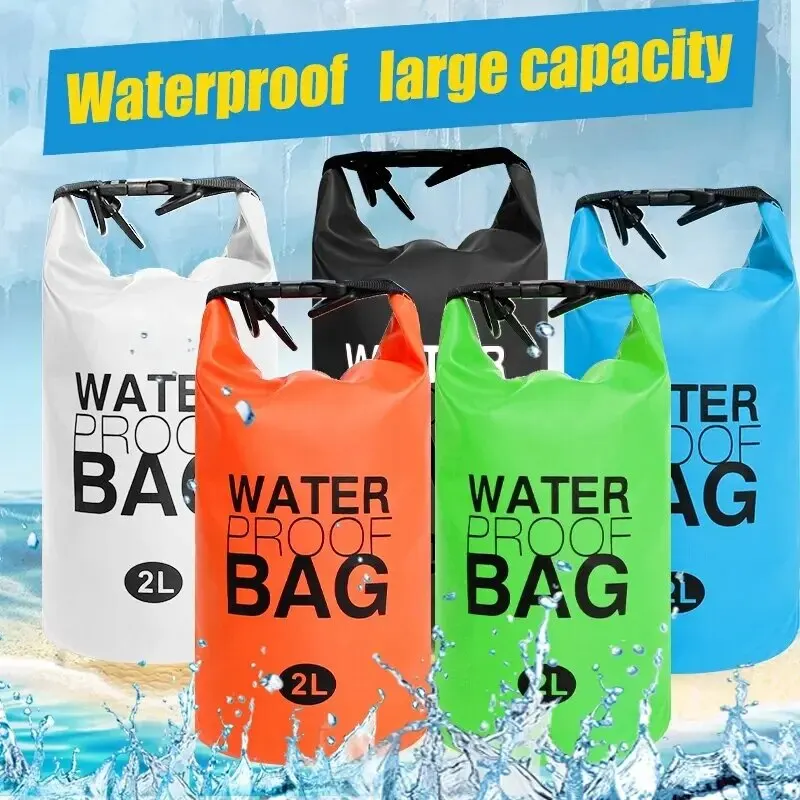 2 liter waterproof dry bag storage swimming kayak River hiking float sailing canoe diving compression backpack