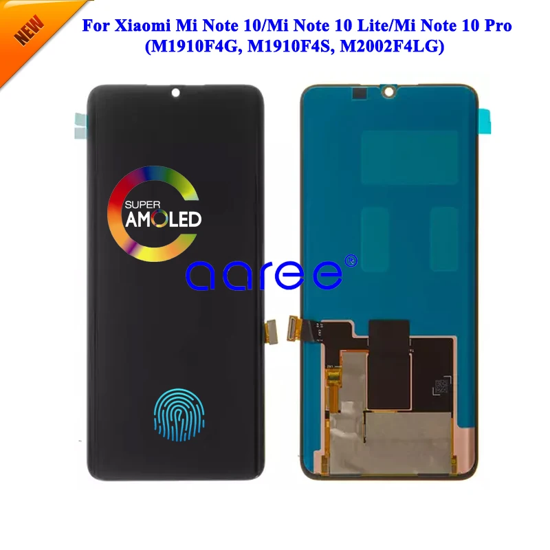Tela lcd amoled para xiaomi mi note 10 lite lcd para xiaomi mi note 10 display lcd tela de toque digitador assembléia