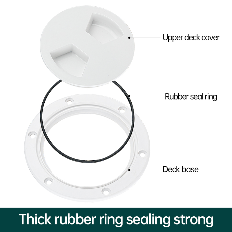 取り外し可能なカバー付きボート対応ブラックラウンドノンスリップ検査ハッチ - カヤック用 ABS プラスチックねじ込み式アクセスハッチカバー、