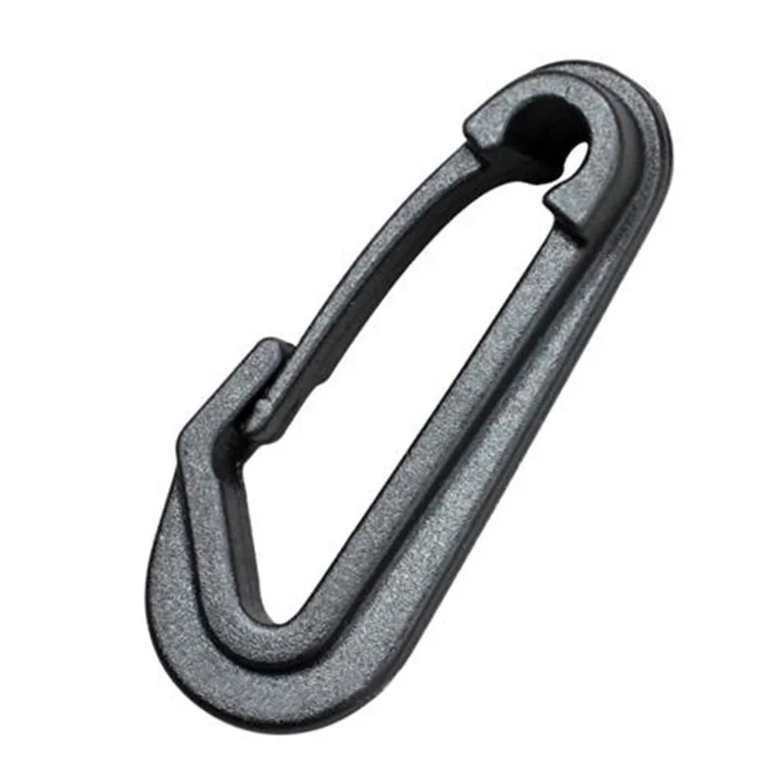 Gancho de cuerda elástica de alta resistencia, Clip a presión para kayak, Camping, senderismo, bolsa de embalaje, accesorios para tienda, deportes al aire libre, 6 o 12 Uds.